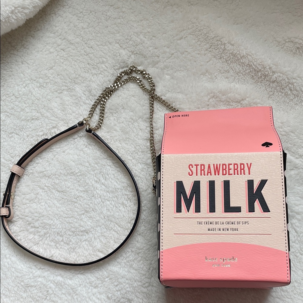 Kate Spade New York Novelty Strawberry Milk Carton Crossbody Bag | NWOT